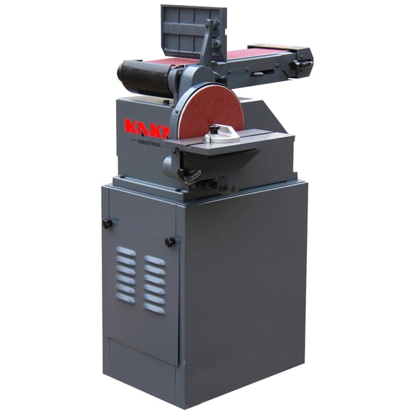 KAKA INDUSTRIAL Bench Belt Sander, 5×48-lnch Belt and 9-Inch Disc Sander with 2Pcs Sandpapers Steel Base and Aluminum Work Table BTM-250