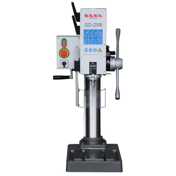 Floor Drill Pres, Swing 20 inch Max Drilling 0.98 inch, 0.9kW (220V 3 Phase), 8 Speed (130-3200 RPM), Cast Iron Benchtop, MT3 Taper Spindle GD-25B