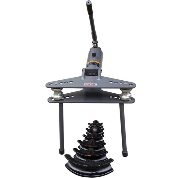 KAKA INDUSTRIAL Tube Bender, 10-Ton Hydraulic Tube Bender for Roll Cage and Exhaust, HB-10 with 6 Dies (1/2inch to 2inch), 90-Degree Bending, Metal Pipe Bender