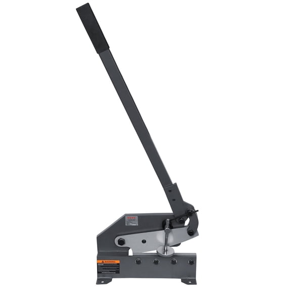 Sheet Metal Cutter - 10 inch Manual Plate Shear HS-10, 0.51 inch Round Steel Capacity, Bench-Mount Throatless Design