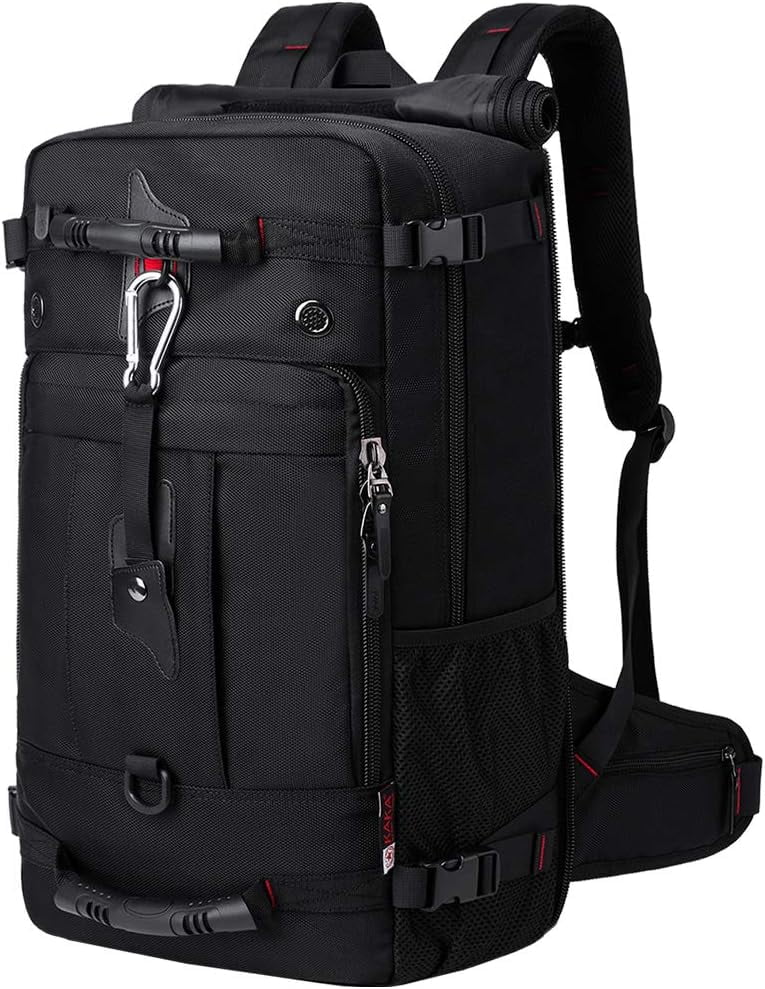 KAKA Travel Backpack, Carry On Backpack Durable Convertible Duffle Bag Fit for 15.6 Inch Laptop for Men and Women(Medium 35L)