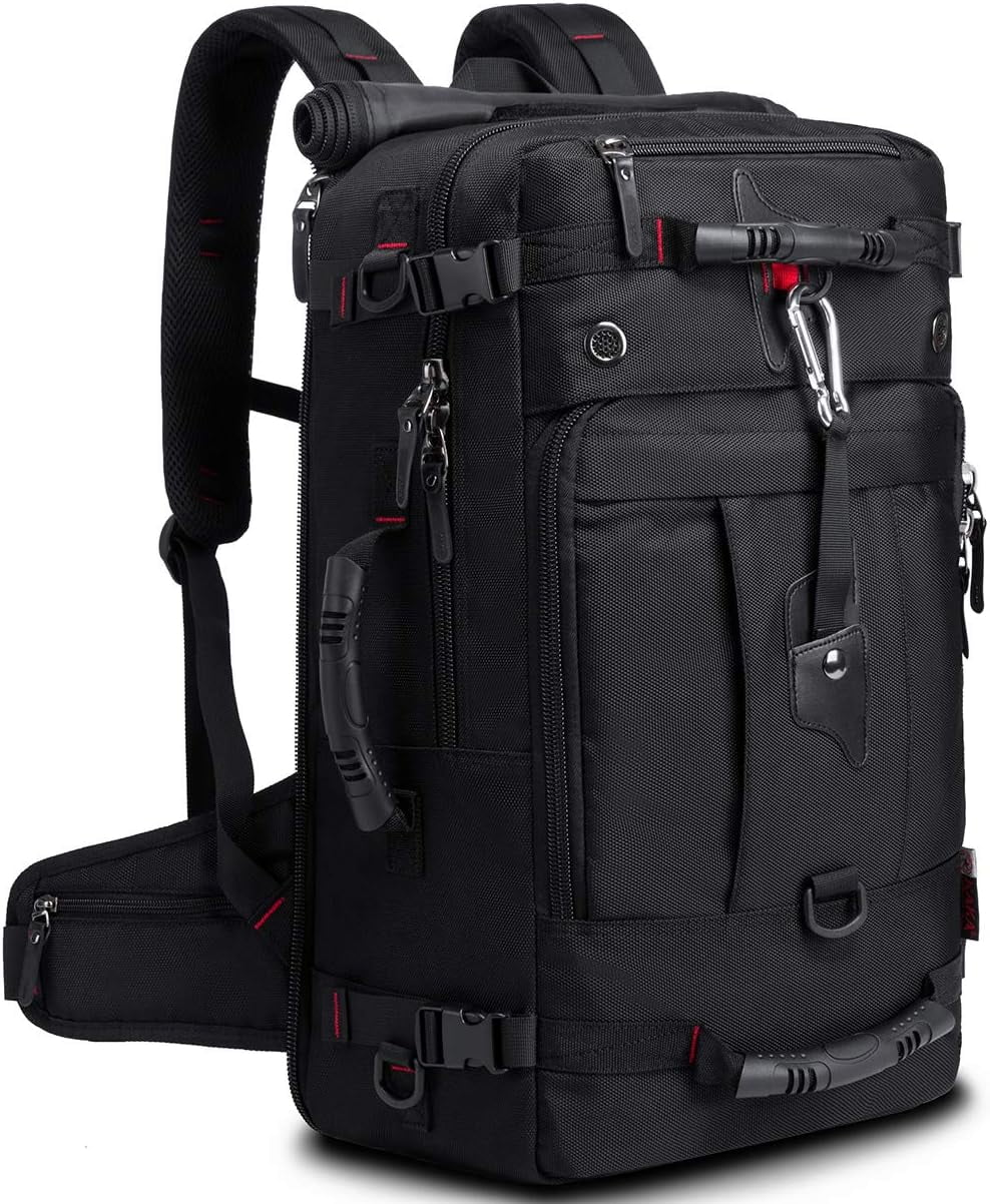 KAKA Travel Backpack, Carry On Backpack Durable Convertible Duffle Bag Fit for 15.6 Inch Laptop for Men and Women(Medium 35L)