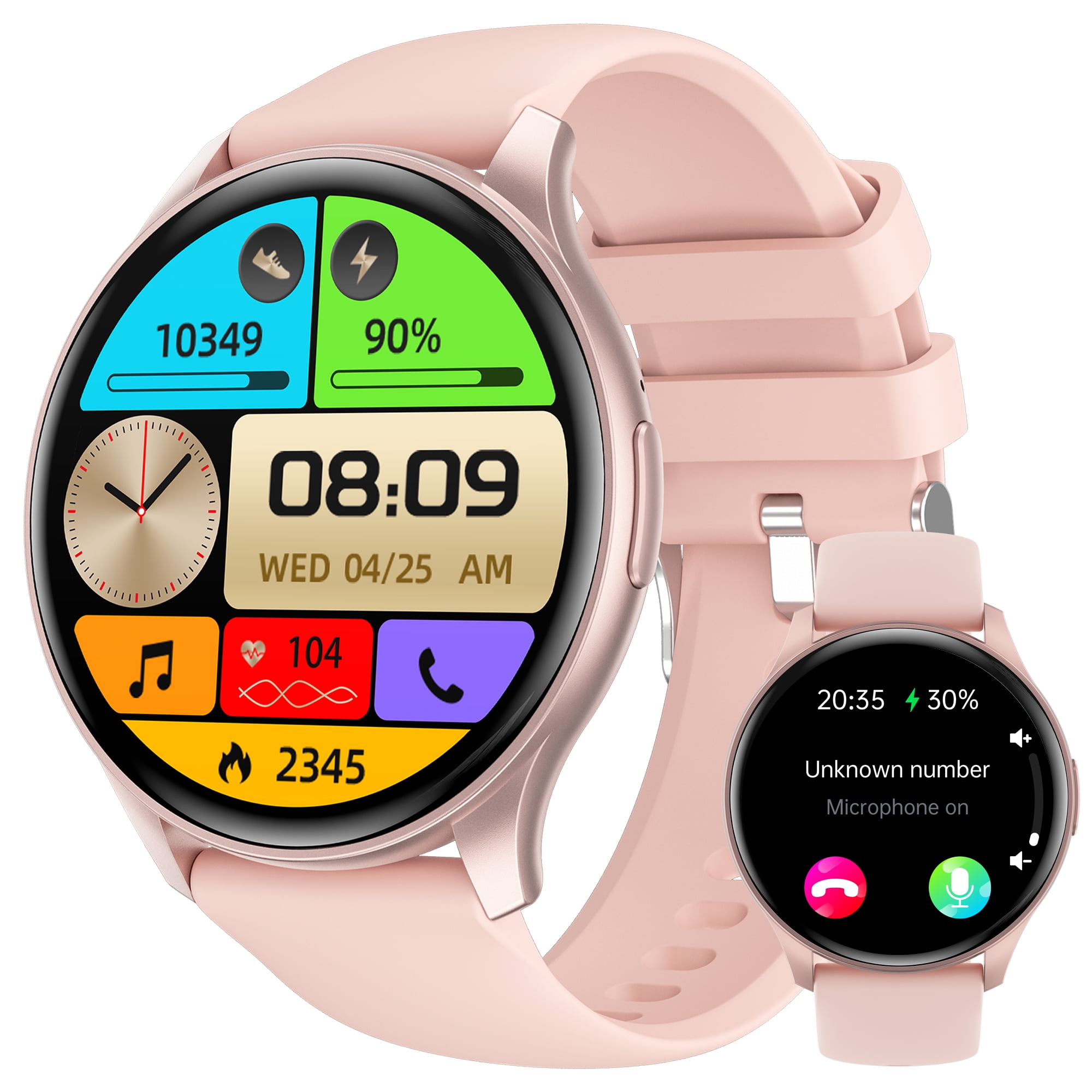 KAKA Women's Smartwatch, HD Touchscreen, Calling Fitness