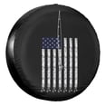 thumbnail image 1 of KAKALAD American Flag Blue Fishing Rod Lines Spare Tire Cover Universal Vehicle Accessories Buckle Car Tools 14”in, 1 of 6