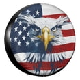 thumbnail image 1 of KAKALAD American Flag Eagle 01 Spare Tire Cover Universal Vehicle Accessories Buckle Car Tools 14”in, 1 of 6