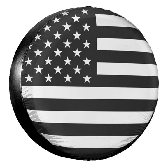 KAKALAD American flag usa patriotic Spare Tire Cover Universal Vehicle Accessories Buckle Car Tools 14”in