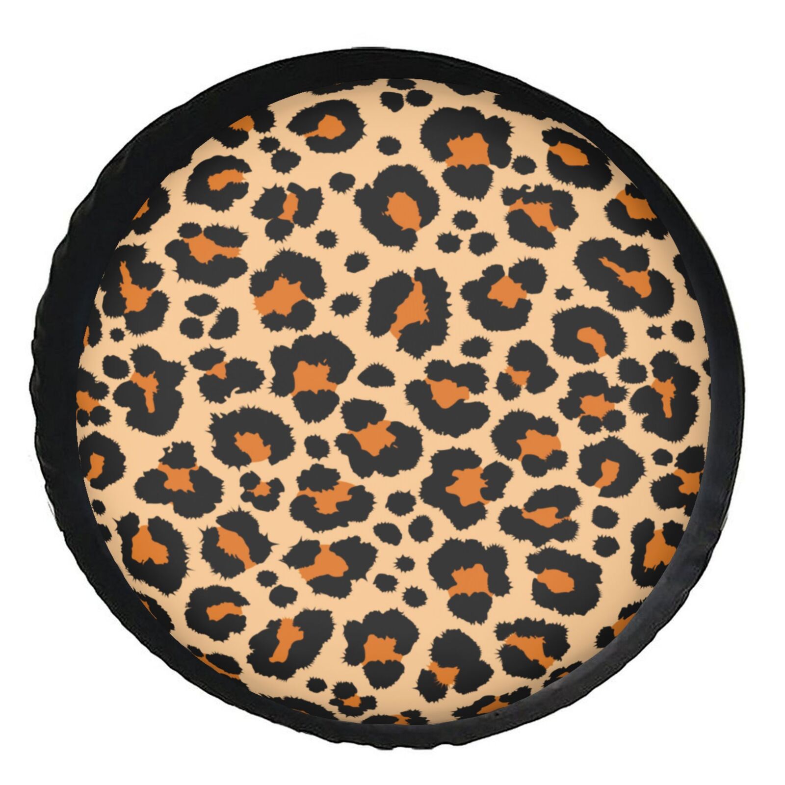 KAKALAD Animal leopard print brown Spare Tire Cover Weatherproof Universal  Accessories 15 Inch