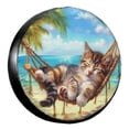 thumbnail image 1 of KAKALAD Beach Sleeping Cat 04 Spare Tire Cover Weatherproof Universal Vehicle Accessories 14 Inch, 1 of 6
