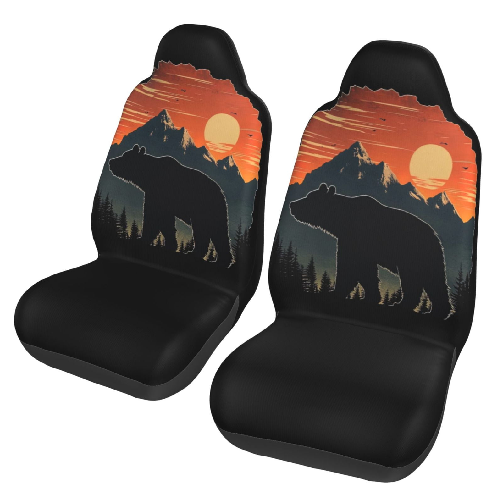 Polar Bear Print Pattern Universal Fit Car Seat Cover