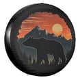 thumbnail image 1 of KAKALAD Bear Sunset Mountains Spare Tire Cover Universal Vehicle Accessories Buckle Car Tools 15”in, 1 of 6