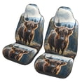 thumbnail image 1 of KAKALAD Beautiful highland cow Universal Car Seat Covers Set Vehicle Front Seats Protector 2 Pcs, 1 of 9