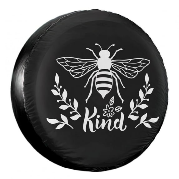 KAKALAD Bee kind Spare Tire Cover Weatherproof Universal Vehicle Accessories 15 Inch