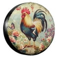 thumbnail image 1 of KAKALAD Birds Lovely Rooster Spring Flowers Seasons 02 Spare Tire Cover Universal Vehicle Accessories Buckle Car Tools 14”in, 1 of 6