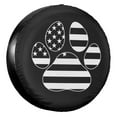 thumbnail image 1 of KAKALAD Black American Flag Pet Paw Universal Spare Tire Cover Car Vehicle Tools For Rv SUV Truck Camper Travel Trailer Accessories Buckle 17” Inch, 1 of 6