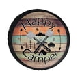 thumbnail image 1 of KAKALAD Camper Happy Camping Spare Tire Cover PVC Leather Universal Vehicle Accessories Buckle Car Tools 14”in, 1 of 4