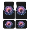 thumbnail image 1 of KAKALAD Chrome Pink And Purple Flower Car Floor Mats 4PC Set Carpet Protection, Universal Fit for Car SUV VA & Truck, Vehicle Front & Rear, 1 of 7