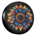 thumbnail image 1 of KAKALAD Colorful Mandala Flower Sunflower Spare Tire Cover Universal Car Vehicle Tools For Rv SUV Truck Camper Travel Trailer Accessories Buckle 15” Inch, 1 of 6