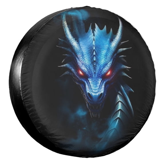 KAKALAD Cool Devil Dragon 01 Spare Tire Cover Universal Vehicle Accessories Buckle Car Tools 15”in