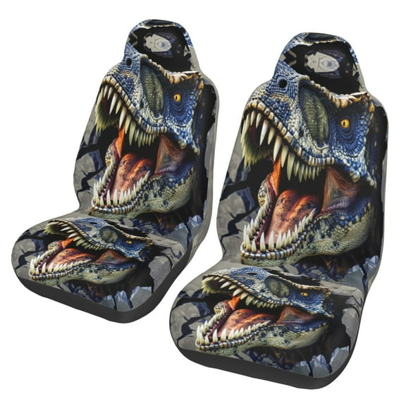 KAKALAD Cool Dinosaur 03 Car Accessories Seat Covers Set Vehicle Seat Covers Universal Front Seats Protector 2 Pcs