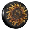 thumbnail image 1 of KAKALAD Cool cheetah leopard print sunflower Spare Tire Cover Universal Vehicle Accessories Buckle Car Tools 17”in, 1 of 6