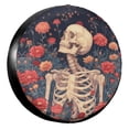 thumbnail image 1 of KAKALAD Cute Cottagecore Floral Skeleton Aesthetic Women Graph 02 Spare Tire Cover Universal Vehicle Accessories Buckle Car Tools 17”in, 1 of 6