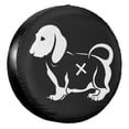 thumbnail image 1 of KAKALAD Cute Dachshund Sausage Dog 01 Spare Tire Cover Universal Vehicle Accessories Buckle Car Tools 15”in, 1 of 6
