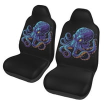 KAKALAD Cute Octopus Purple Men Funny Retro Car Accessories Seat Covers Set Vehicle Seat Covers Universal Front Seats Protector 2 Pcs