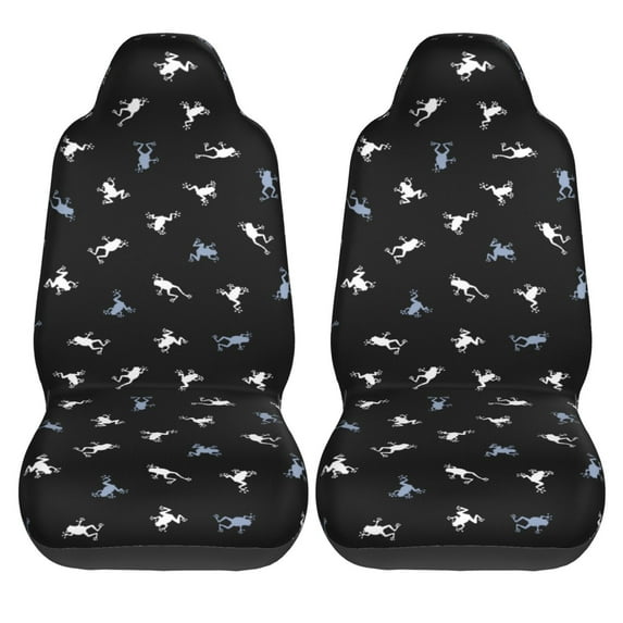 KAKALAD Cutely frog Car Seat Covers Set Vehicle Front Seats Protector 2 Pcs