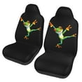 thumbnail image 1 of KAKALAD Dancing Tree Frog Car Accessories Seat Covers Set Vehicle Seat Covers Universal Front Seats Protector 2 Pcs, 1 of 9