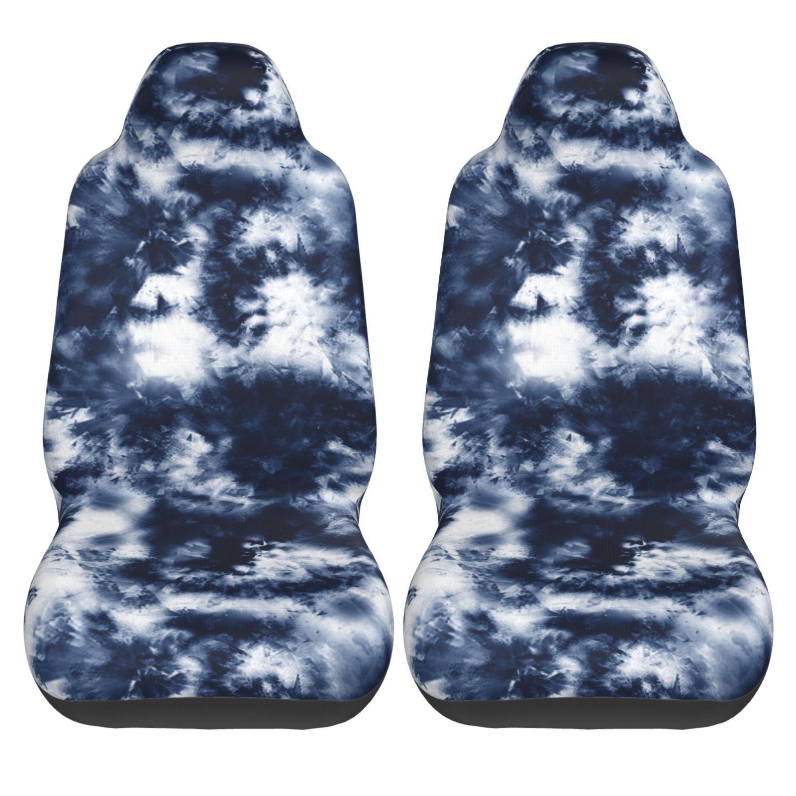 KAKALAD Dark blue tie dye Car Seat Covers Set Vehicle Front Seats