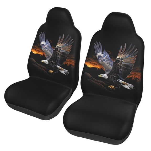 KAKALAD Eagle Sky Messenger Desert 01 Car Accessories Seat Covers Set Vehicle Seat Covers Universal Front Seats Protector 2 Pcs