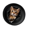 thumbnail image 1 of KAKALAD Funny Cat 01 Spare Tire Cover PVC Leather Universal Vehicle Accessories Buckle Car Tools 14”in, 1 of 4