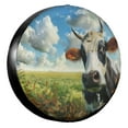 thumbnail image 1 of KAKALAD Funny Cow In Green Farm Nature 03 Spare Tire Cover Universal Vehicle Accessories Buckle Car Tools 17”in, 1 of 6