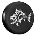 thumbnail image 1 of KAKALAD Funny Skeleton Bones Fish 01 Spare Tire Cover Universal Vehicle Accessories Buckle Car Tools 14”in, 1 of 6