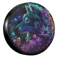 thumbnail image 1 of KAKALAD Galaxy Starry Sky Wolf Flowers 01 Spare Tire Cover Universal Car Vehicle Tools For Rv SUV Truck Camper Travel Trailer Accessories Buckle 14” Inch, 1 of 6