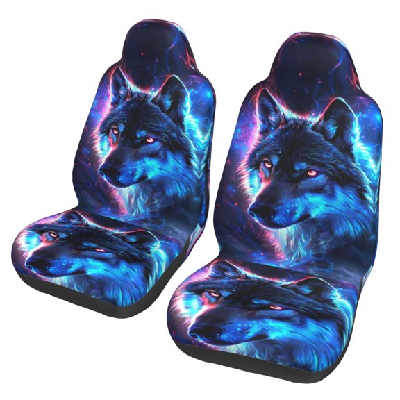KAKALAD Galaxy Wolf 05 Universal Car Accessories Seat Covers Set Front Vehicle Seats Protector 2 Pcs