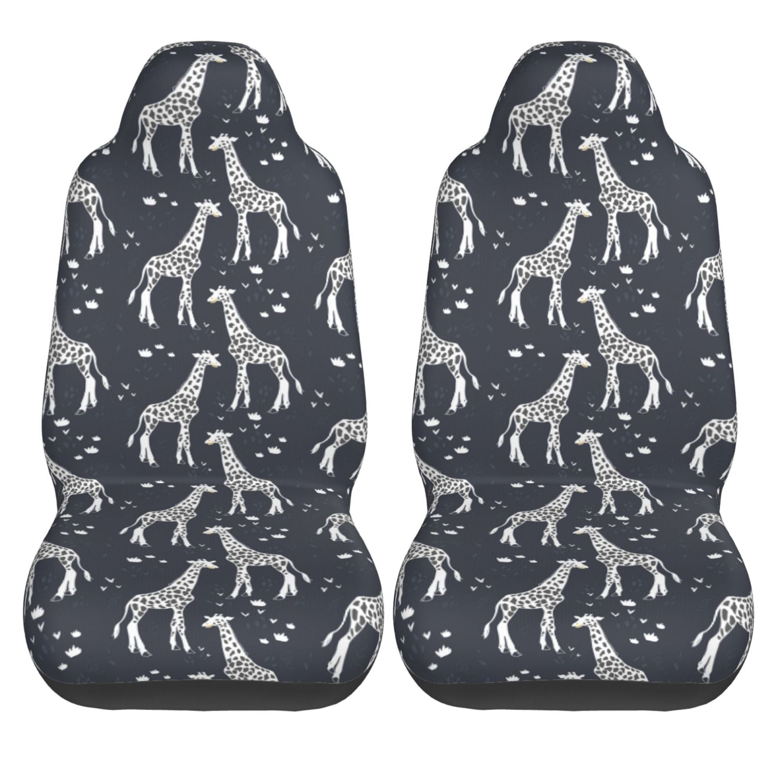 KAKALAD Giraffe Car Seat Covers Set Vehicle Front Seats Protector 2 Pcs