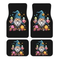 KAKALAD Gnome Easter Car Floor Mats 4PC Set Carpet Protection, Universal Fit for Car SUV VA & Truck, Vehicle Front & Rear