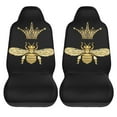 thumbnail image 1 of KAKALAD Golden Embroidery Patch Bee Crown Bee Car Seat Covers Set Vehicle Front Seats Protector 2 Pcs, 1 of 9