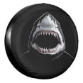 thumbnail image 1 of KAKALAD Great White Shark Bite Spare Tire Cover Universal Vehicle Accessories Buckle Car Tools 16”in, 1 of 6