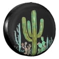 thumbnail image 1 of KAKALAD Green Cactus 01 Spare Tire Cover Universal Car Vehicle Tools For Rv SUV Truck Camper Travel Trailer Accessories Buckle 15” Inch, 1 of 6