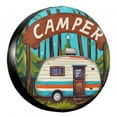 thumbnail image 1 of KAKALAD Happy Camper 02 Spare Tire Cover Weatherproof Universal Accessories 17 Inch, 1 of 6