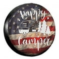 thumbnail image 1 of KAKALAD Camper Happy usa flag Spare Tire Cover Weatherproof Universal Vehicle Accessories 14 Inch, 1 of 7