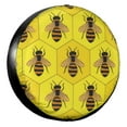 thumbnail image 1 of KAKALAD Honeycomb Cute Bee Yellow 03 Spare Tire Cover Weatherproof Universal Vehicle Accessories 15 Inch, 1 of 6