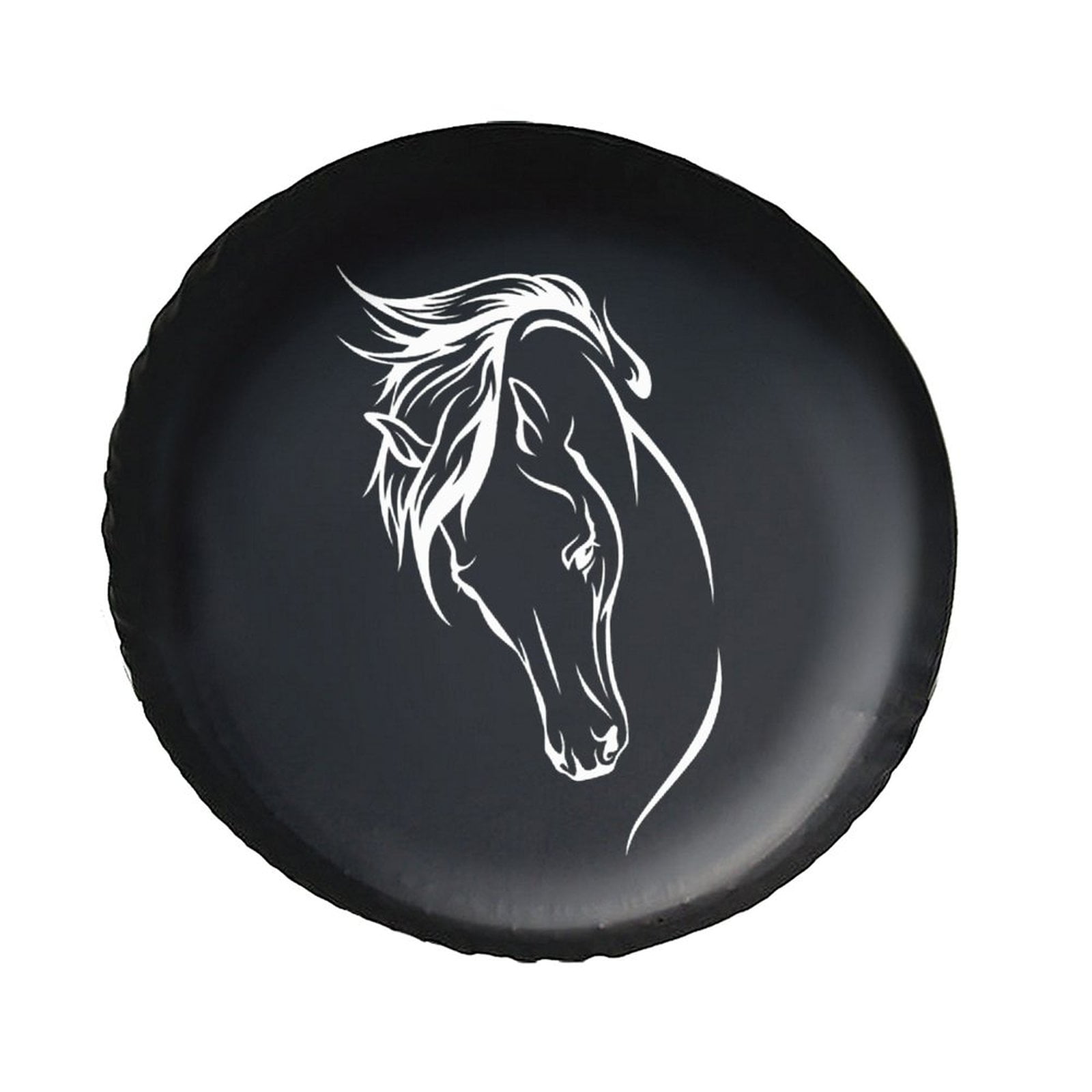 KAKALAD Horse Head Spare Tire Cover PVC Leather Wheel Protectors