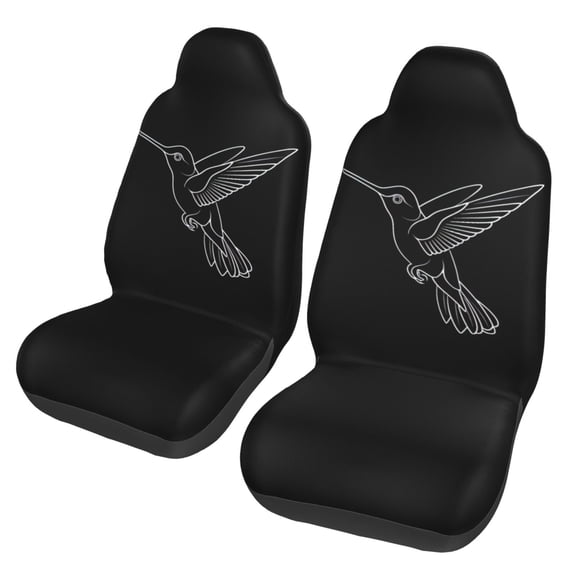 KAKALAD Hummingbird Flying Line Car Accessories Seat Covers Set Vehicle Seat Covers Universal Front Seats Protector 2 Pcs