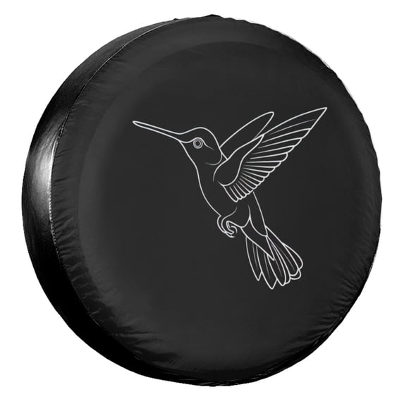 KAKALAD Hummingbird Flying Line Spare Tire Cover Universal Vehicle Accessories Buckle Car Tools 15”in