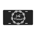 thumbnail image 1 of KAKALAD Just Married Aluminum Universal Car Vehicles License Plate 6" x 12" (4 Holes), 1 of 9