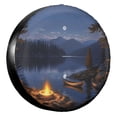 thumbnail image 1 of KAKALAD Lake Forests Campfire 01 Spare Tire Cover Universal Vehicle Accessories Buckle Car Tools 15”in, 1 of 6