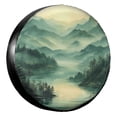 thumbnail image 1 of KAKALAD Landscape Mountains Spare Tire Cover Universal Vehicle Accessories Buckle Car Tools 15”in, 1 of 6
